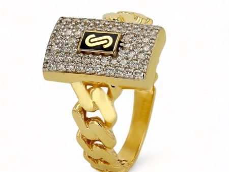 10k yellow gold classic pave original Monaco ring-639985 Hot on Sale