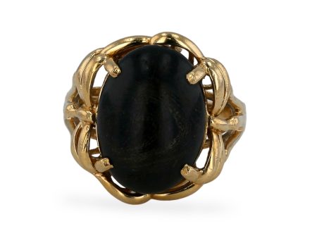 Yellow 14k rough original onyx vintage ring-227911 Online Sale