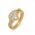 14K Yellow Gold Diamond Pear Cluster Ring-CL2224Y Sale