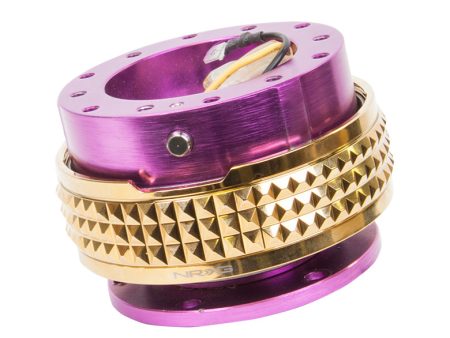 NRG Quick Release Kit - Pyramid Edition - Purple Body   Chrome Gold Pyramid Ring Supply