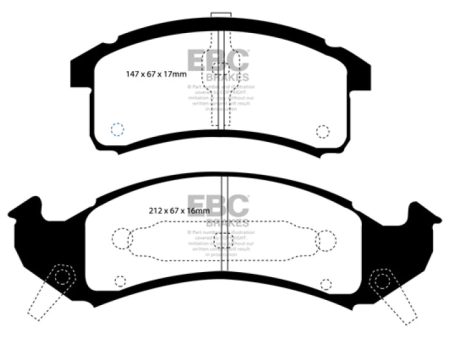 EBC 92-93 Buick Le Sabre (FWD) 3.8 Ultimax2 Front Brake Pads For Discount